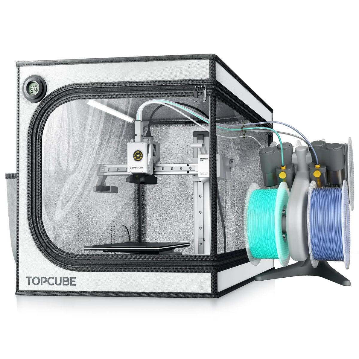 3D Printer Enclosure for Bambu Lab A1/A1 Mini 3D Printer House Cover with LED Light Constant Temperature Fireproof Large